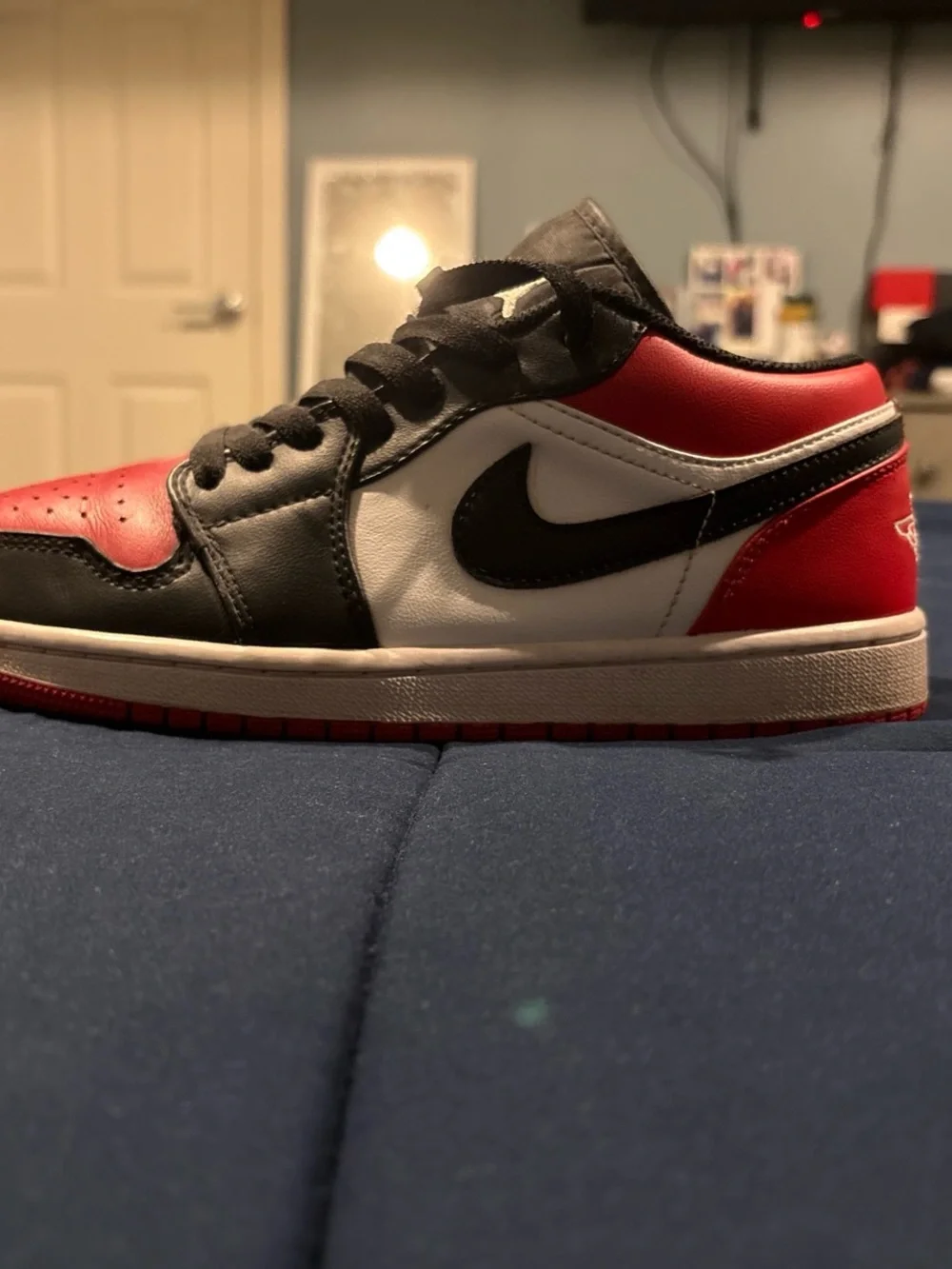 Jordan Black and Red Low-Top Sneaker